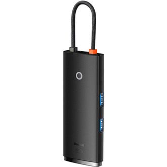Хаб Baseus Lite Series 6-Port Type-C HUB Docking Station (Type-C to HDMI+USB3.0*2+PD+SD/TF) Black (WKQX050101) - фото 2