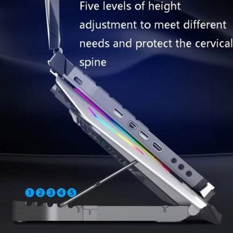 Подставка для ноутбука IceCoorel (N9S) 10-18" Silver - фото 4 Подставка для ноутбука IceCoorel (N9S) 10-18" Silver - фото 4