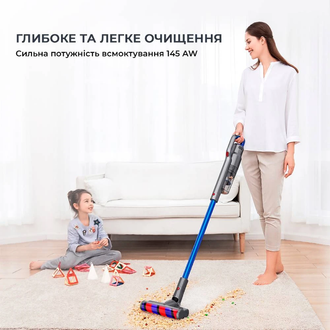 Пылесос 2в1 (вертикальный + ручной) JIMMY Многофункциональный Пылесос Синий JV63 - фото 4