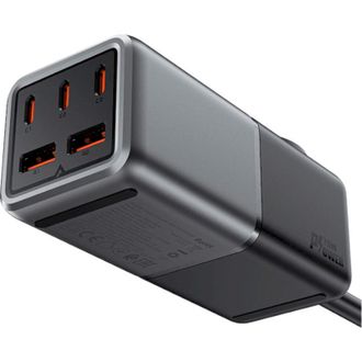 Сетевой фильтр ACEFAST [Z2] Desktop Power Strip 220V+2xUSB+3xUSB-C 75W EU Plug (Black) - фото 2