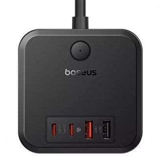 Мережевий фільтр Baseus PowerCombo Cube Power Strip 3xAC+2xUSB+2xType-C 30W 1.5m (E00066400117-00) - фото 3 Мережевий фільтр Baseus PowerCombo Cube Power Strip 3xAC+2xUSB+2xType-C 30W 1.5m (E00066400117-00) - фото 3