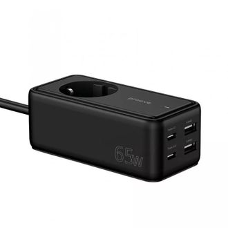 Сетевой фильтр Proove Power Strip Homester PD-03 1AC 65W (2 Type-C + 2USB) (black) (PSP165220001) - фото 1