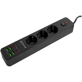 Сетевой фильтр Proove Power Strip P-03 (3 розетки + 4 USB + 2 Type-C) (PSP342420001) - фото 2 Сетевой фильтр Proove Power Strip P-03 (3 розетки + 4 USB + 2 Type-C) (PSP342420001) - фото 2