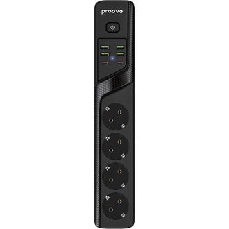 Сетевой фильтр Proove Power Strip P-04 (4 розетки + 4 USB + 2 Type-C) 3M (black) (PSP442430001) - фото 1 Сетевой фильтр Proove Power Strip P-04 (4 розетки + 4 USB + 2 Type-C) 3M (black) (PSP442430001) - фото 1