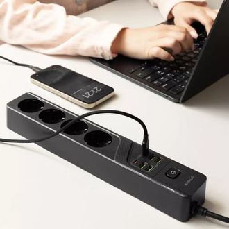 Сетевой фильтр Proove Power Strip P-04 (4 розетки + 4 USB + 2 Type-C) 3M (black) (PSP442430001) - фото 3 Сетевой фильтр Proove Power Strip P-04 (4 розетки + 4 USB + 2 Type-C) 3M (black) (PSP442430001) - фото 3