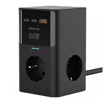 Мережевий фільтр Proove Power Cube 65W (3xAC + 2xType-C + 1xUSB) 1.5m (black) (PSPC36801201) - фото 1 Мережевий фільтр Proove Power Cube 65W (3xAC + 2xType-C + 1xUSB) 1.5m (black) (PSPC36801201) - фото 1