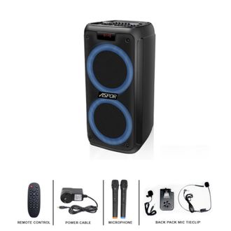 Портативна акустика Aspor A668 (with microphone) Black - фото 3 Портативна акустика Aspor A668 (with microphone) Black - фото 3
