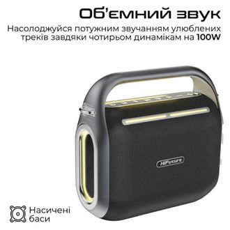 Портативна колонка HiFuture MusicBox 200 Black (musicbox200.black) - фото 4