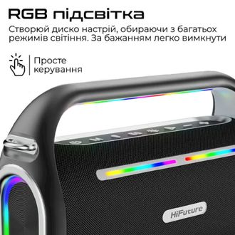 Портативна колонка HiFuture MusicBox 200 Black (musicbox200.black) - фото 5
