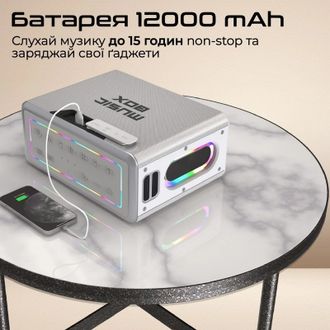 Портативная колонка HiFuture MusicBox 100W Silver (musicbox.silver) - фото 2