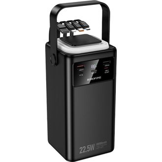 Зовнішній акумулятор (павербанк) Borofone BJ65B High 22.5W+PD20W 80000mAh Black - фото 1 Зовнішній акумулятор (павербанк) Borofone BJ65B High 22.5W+PD20W 80000mAh Black - фото 1
