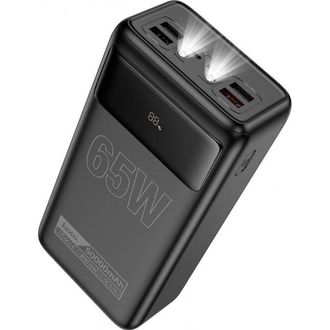 Внешний аккумулятор (павербанк) Hoco DB81A Apollo 50000mAh PD20W/QC3.0 65W 4USB + USB-C (black) - фото 3 Внешний аккумулятор (павербанк) Hoco DB81A Apollo 50000mAh PD20W/QC3.0 65W 4USB + USB-C (black) - фото 3