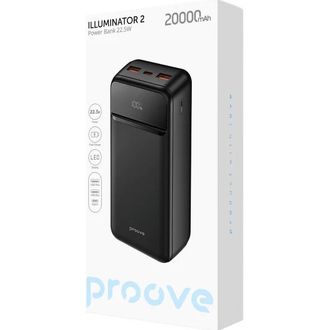 Внешний аккумулятор (павербанк) Proove Illuminator 2 22.5W 20000mAh (black) (PBIP20212201) - фото 2 Внешний аккумулятор (павербанк) Proove Illuminator 2 22.5W 20000mAh (black) (PBIP20212201) - фото 2