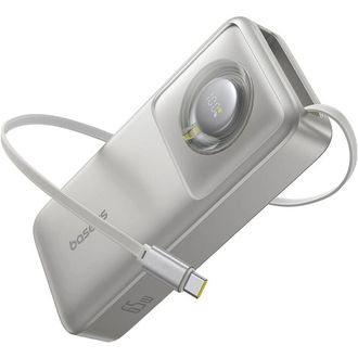 Внешний аккумулятор Baseus Free2Pull Power Bank with Retractable Cable 20000mAh 65W Lunar gray (P10073700843-00) - фото 2 Внешний аккумулятор Baseus Free2Pull Power Bank with Retractable Cable 20000mAh 65W Lunar gray (P10073700843-00) - фото 2