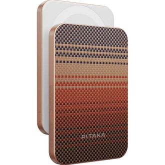 Зовнішній акумулятор (павербанк) Pitaka Aramid Fiber Magnetic Power Bank Qi2 5 000mAh Sunset (PBQ2402) - фото 2 Зовнішній акумулятор (павербанк) Pitaka Aramid Fiber Magnetic Power Bank Qi2 5 000mAh Sunset (PBQ2402) - фото 2