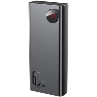 Внешний аккумулятор (павербанк) Baseus Adaman Metal Digital Display Quick Charge Power Bank 65W 20000mAh Black (PPIMDA-D01, PPADM-65S) - фото 2 Внешний аккумулятор (павербанк) Baseus Adaman Metal Digital Display Quick Charge Power Bank 65W 20000mAh Black (PPIMDA-D01, PPADM-65S) - фото 2