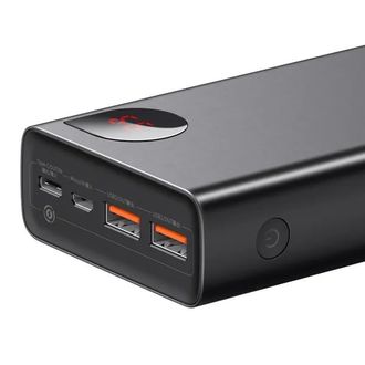 Внешний аккумулятор (павербанк) Baseus Adaman Metal Digital Display Quick Charge Power Bank 65W 20000mAh Black (PPIMDA-D01, PPADM-65S) - фото 3 Внешний аккумулятор (павербанк) Baseus Adaman Metal Digital Display Quick Charge Power Bank 65W 20000mAh Black (PPIMDA-D01, PPADM-65S) - фото 3