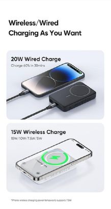 Магнитный беспроводной павербанк Mcdodo MC-5100 Fast Wireless Charger with Built-in Bracket Magnetic 10000mAh 20W Black - фото 3 Магнитный беспроводной павербанк Mcdodo MC-5100 Fast Wireless Charger with Built-in Bracket Magnetic 10000mAh 20W Black - фото 3