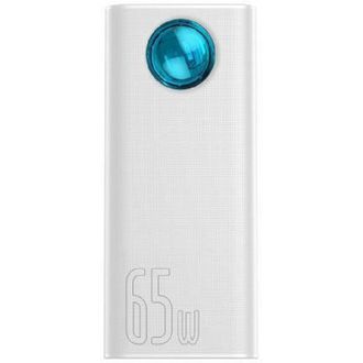 Внешний аккумулятор (павербанк) Baseus Amblight Digital Display Fast Charge Power Bank 30000mAh 65W White (PPLG000102) - фото 1