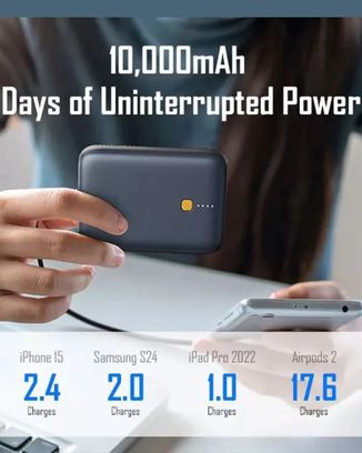 Зовнішній акумулятор (павербанк) Voltme Hypercore 10K Pro Power Bank 10 000mAh Deep Blue (B3025) - фото 3