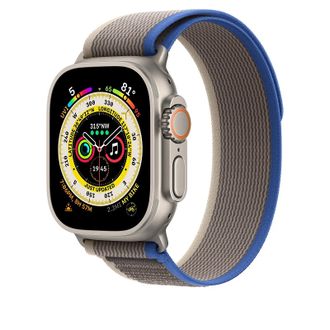 Ремінець Apple Trail Loop Band S/M для Apple Watch 49mm - Blue/Gray (MQEJ3) - фото 3