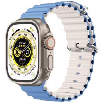 Ремешок Gear4 Apple Watch 42/44/45MM Mist Blue/White - фото 1 Ремешок Gear4 Apple Watch 42/44/45MM Mist Blue/White - фото 1