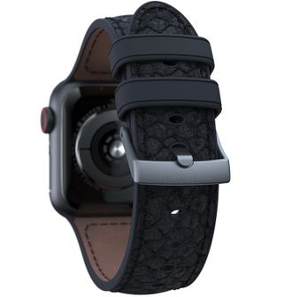 Ремешок Njord Salmon Leather Strap Dark Grey for Apple Watch 45mm/44mm (SL14120) - фото 3 Ремешок Njord Salmon Leather Strap Dark Grey for Apple Watch 45mm/44mm (SL14120) - фото 3