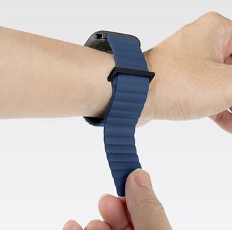 Ремешок LAUT NOVI SPORT for Apple Watch 4-10 & SE & ULTRA розмір 42/44/45/49mm - SteelBlue/Black (L_AWL_NS_BL) - фото 4