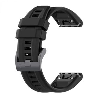 Ремешок для смарт часов Garmin 20mm Silicone QuickFit Series (Black) - фото 1 Ремешок для смарт часов Garmin 20mm Silicone QuickFit Series (Black) - фото 1
