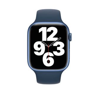 Ремешок Apple Sport Band Abyss Blue для Apple Watch 45/44/42mm (MKUW3) - фото 3 Ремешок Apple Sport Band Abyss Blue для Apple Watch 45/44/42mm (MKUW3) - фото 3