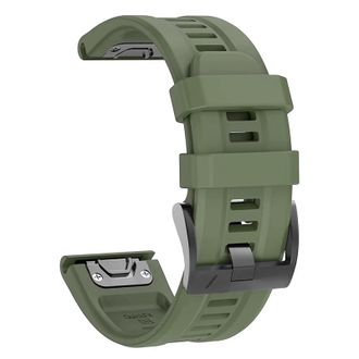 Ремешок для смарт часов Garmin 22mm Silicone QuickFit Series (Army Green) - фото 1 Ремешок для смарт часов Garmin 22mm Silicone QuickFit Series (Army Green) - фото 1