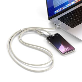 Ремешок-кабель Satechi OntheGo USB-C Lanyard 60W Cable Sand (1.5 m) (ST-LOTGLW) - фото 2 Ремешок-кабель Satechi OntheGo USB-C Lanyard 60W Cable Sand (1.5 m) (ST-LOTGLW) - фото 2