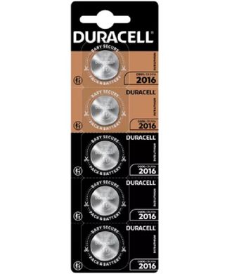Батарейка Duracell CR2016 (5шт) 5010979 - фото 1