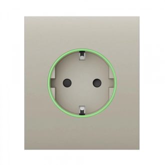 Центральная панель умной розетки Ajax CenterCover (smart) [type F] (59971.162.IV) ivory - фото 1