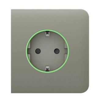 Бічна панель для вбудованої розетки Ajax SideCover (smart) [type F] (59998.163.OL) olive - фото 1