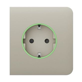 Бічна панель для вбудованої розетки Ajax SideCover (smart) [type F] (59999.163.IV) ivory - фото 1