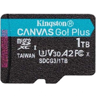Карта пам'яті microSDXC (UHS-1 U3) Kingston Canvas Go Plus 1TB class 10 A2 V30 (R170MB/s, W90MB/s) (SDCG3/1TBSP) - фото 1 Карта пам'яті microSDXC (UHS-1 U3) Kingston Canvas Go Plus 1TB class 10 A2 V30 (R170MB/s, W90MB/s) (SDCG3/1TBSP) - фото 1