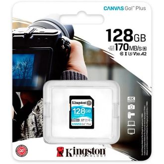 Карта пам'яті SDXC (UHS-1 U3) Kingston Canvas Go Plus 128Gb class 10 V30 (R170MB/s, W90MB/s) (SDG3/128GB) - фото 3 Карта пам'яті SDXC (UHS-1 U3) Kingston Canvas Go Plus 128Gb class 10 V30 (R170MB/s, W90MB/s) (SDG3/128GB) - фото 3