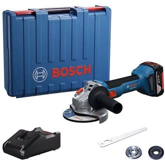Угловая шлифмашина акум. BOSCH 125 мм 18В GWS 18V-8 1х 4Ah (06019N9021) - фото 1