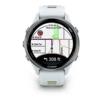 Смарт-часы Garmin Forerunner 970 Whitestone Titanium with Whitestone/Translucent Amp Yellow Silicone with Silver Buckle (010-02969-61) (UA) - фото 3