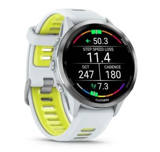 Смарт-часы Garmin Forerunner 970 Whitestone Titanium with Whitestone/Translucent Amp Yellow Silicone with Silver Buckle (010-02969-61) (UA) - фото 2
