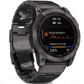 Смарт-годинник Garmin Fenix 7X Sapphire Solar Carbon Grey DLC Titanium with Carbon Grey DLC Vented Titanium Band (010-02541-27) - фото 2