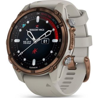Смарт-часы Garmin Descen Mk3i – 43 mm Bronze PVD Titanium with French Gray Silicone Band (010-02753-13/14) - фото 1