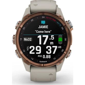 Смарт-часы Garmin Descen Mk3i – 43 mm Bronze PVD Titanium with French Gray Silicone Band (010-02753-13/14) - фото 2