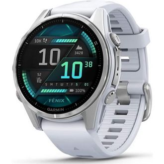 Смарт-годинник Garmin Fenix 8 43mm AMOLED Silver with Whitestone Silicone Band (010-02903-00/06) - фото 1 Смарт-годинник Garmin Fenix 8 43mm AMOLED Silver with Whitestone Silicone Band (010-02903-00/06) - фото 1