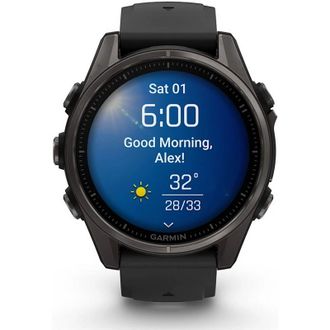 Смарт-часы Garmin Fenix 8 43mm AMOLED Sapphire CarbonGray DLC Tit.w.Black/Pebble Gray S.Band (010-02903-21) (UA) - фото 2 Смарт-часы Garmin Fenix 8 43mm AMOLED Sapphire CarbonGray DLC Tit.w.Black/Pebble Gray S.Band (010-02903-21) (UA) - фото 2
