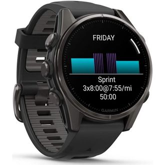 Смарт-часы Garmin Fenix 8 43mm AMOLED Sapphire CarbonGray DLC Tit.w.Black/Pebble Gray S.Band (010-02903-21) (UA) - фото 3 Смарт-часы Garmin Fenix 8 43mm AMOLED Sapphire CarbonGray DLC Tit.w.Black/Pebble Gray S.Band (010-02903-21) (UA) - фото 3