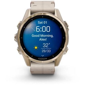 Смарт-часы Garmin Fenix8 43mm AMOLED Sapphire Soft Gold with Limestone Leather Band (010-02903-40) (UA) - фото 3