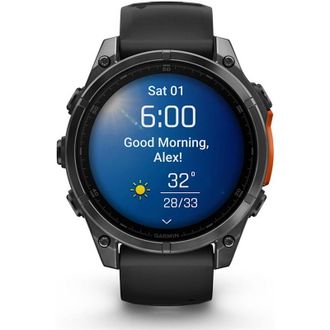 Смарт-часы Garmin Fenix 8 47mm AMOLED Slate Grey with Black Silicone (010-02904-00/09) (UA) - фото 2 Смарт-часы Garmin Fenix 8 47mm AMOLED Slate Grey with Black Silicone (010-02904-00/09) (UA) - фото 2