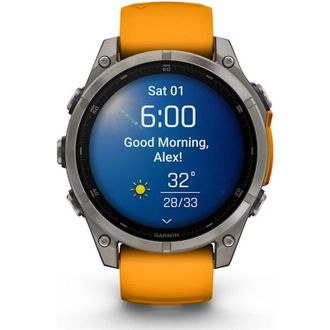 Смарт-часы Garmin fenix 8 47mm, AMOLED, Saph, Ti/Bare/Grpht, SparkOrg/GrphtBd, (010-02904-11) (UA) - фото 2 Смарт-часы Garmin fenix 8 47mm, AMOLED, Saph, Ti/Bare/Grpht, SparkOrg/GrphtBd, (010-02904-11) (UA) - фото 2